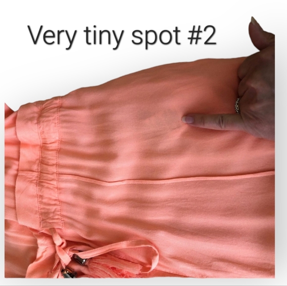 Free People sleeveless peach embroidered boho tie-waist Fonda jumpsuit | in S | - Picture 16 of 16